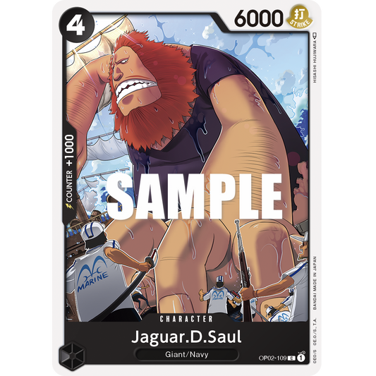 ONE PIECE CARD GAME OP02-109 C JAGUAR.D.SAUL "PARAMOUNT WAR INGLÉS"