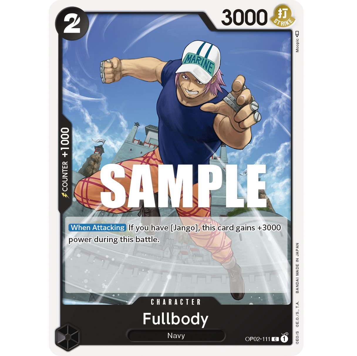 ONE PIECE CARD GAME OP02-111 C FULLBODY "PARAMOUNT WAR INGLÉS"