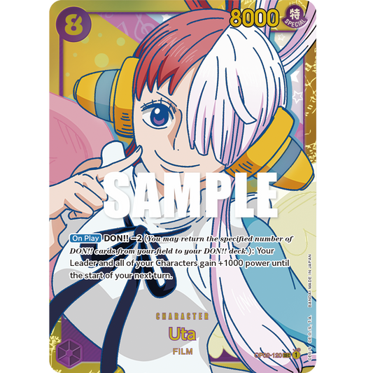 ONE PIECE CARD GAME OP02-120 SEC UTA (V.1) "PARAMOUNT WAR INGLÉS"