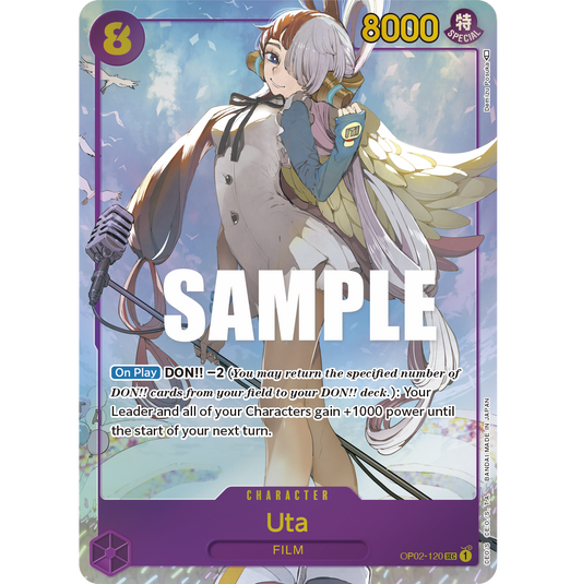 ONE PIECE CARD GAME OP02-120 SEC UTA (V.2) "PARAMOUNT WAR INGLÉS"