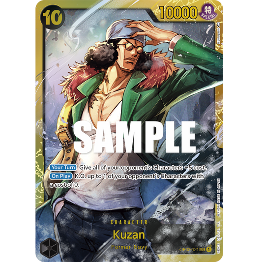 ONE PIECE CARD GAME OP02-121 SEC KUZAN (V.1) "PARAMOUNT WAR INGLÉS"
