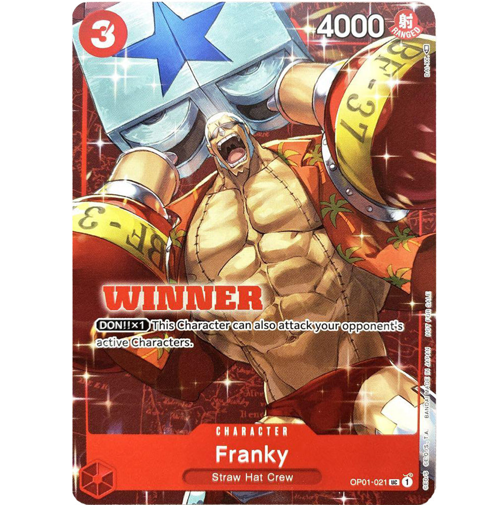 one piece card game franky ONE PIECE FRANKY LETTER OP01-021 WINNER – SUNNY COLLECTIBLES S.L