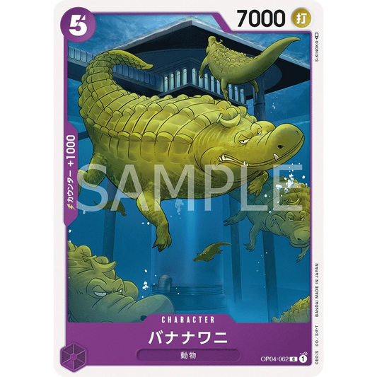 ONE PIECE CARD GAME OP04-062 C BANANAGATOR "KINGDOMS OF THE INTRIGUE JAPANESE"