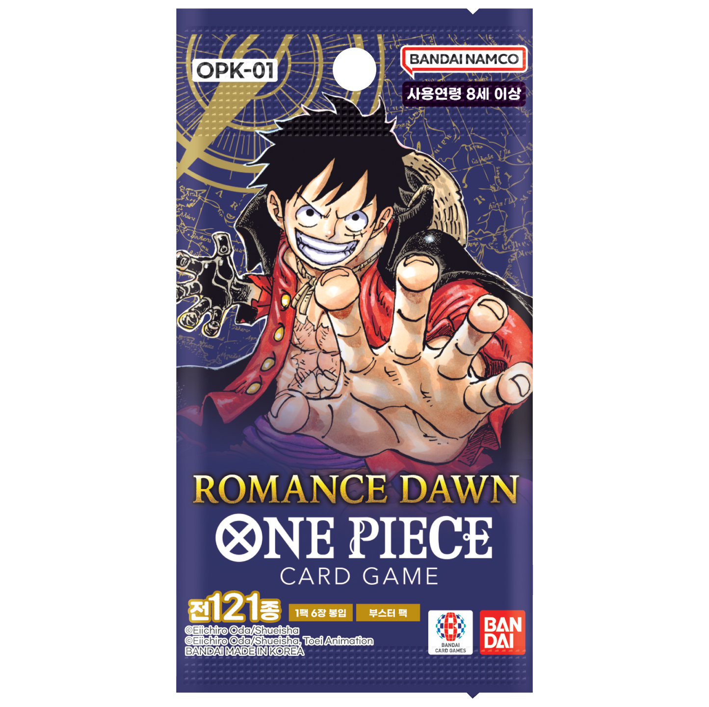 BOOSTER ONE PIECE OPK01 "ROMANCE DAWN" SOBRE COREANO (OPK-01 KR)