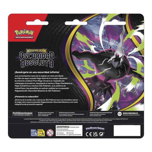 BLISTER 3 SOBRES POKEMON TCG OSCURIDAD ABSOLUTA (ESPAÑOL)