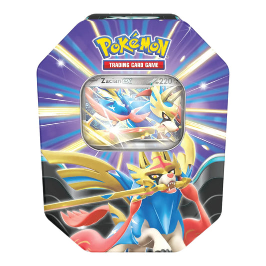 LATA SLASHING LEGENDS EX ZACIAN & KORAIDON TIN POKEMON TCG (ESPAÑOL)