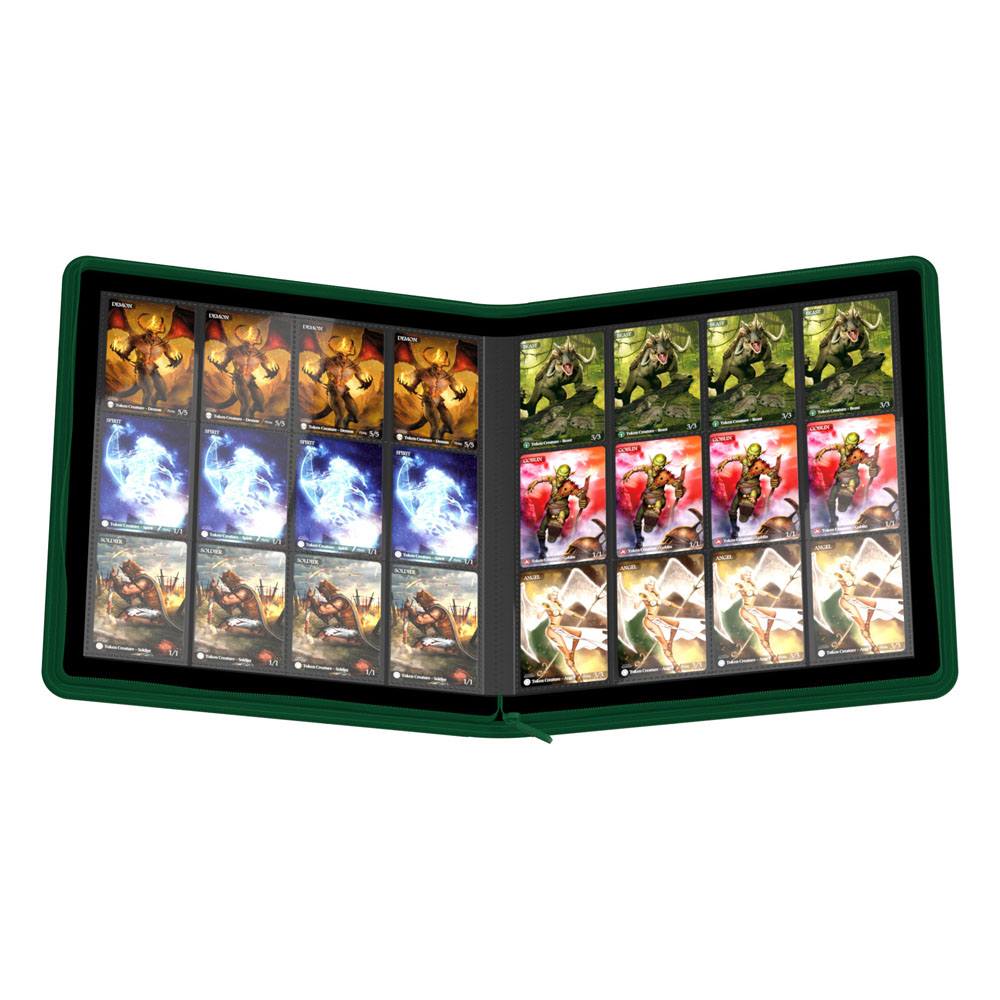 Album cartas TCG Ultimate Guard Zipfolio 480 - 24-Pocket XenoSkin (Quadrow) - Verde