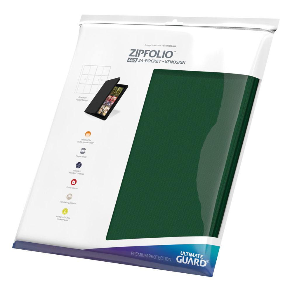 Album cartas TCG Ultimate Guard Zipfolio 480 - 24-Pocket XenoSkin (Quadrow) - Verde