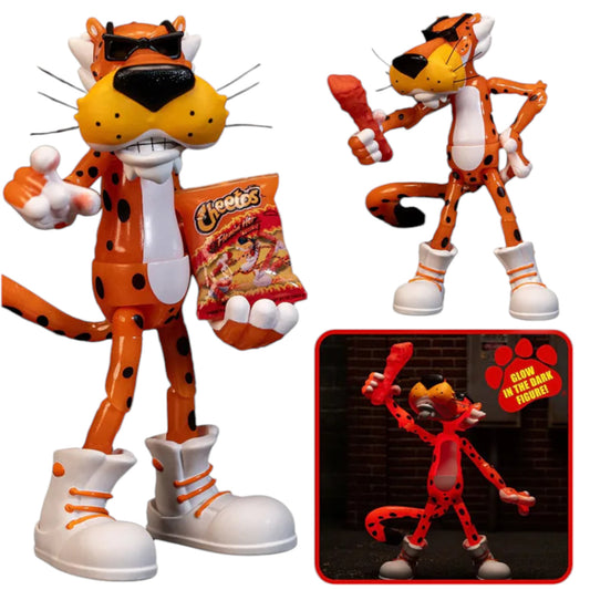 JADA 5" CHESTER CHEETAH CHEETOS CRUNCHY FLAMIN' HOT GLOW IN THE DARK - ACTION FIGURE