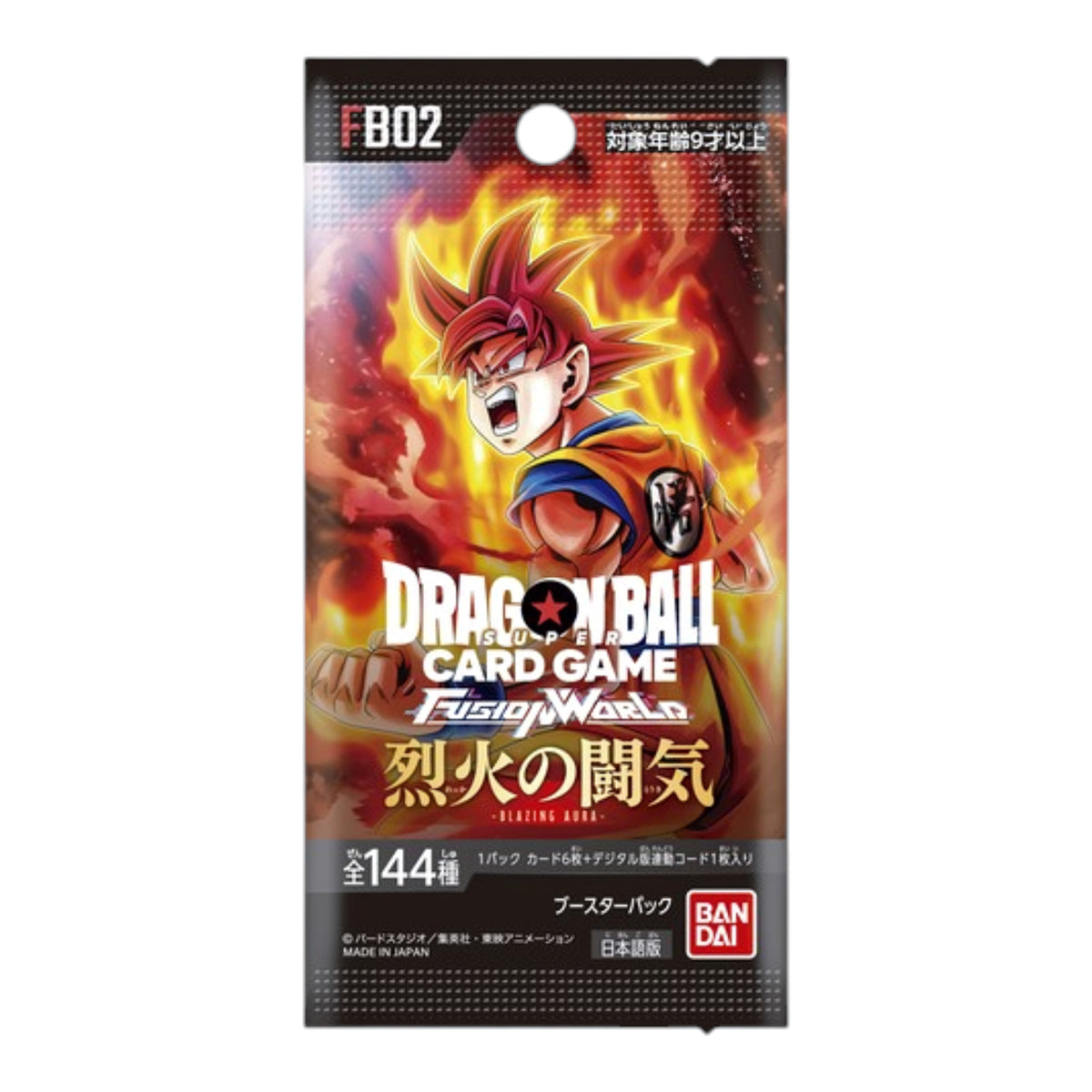 SOBRE FB02 BLAZING AURA DRAGON BALL FUSION WORLD - JAPONÉS