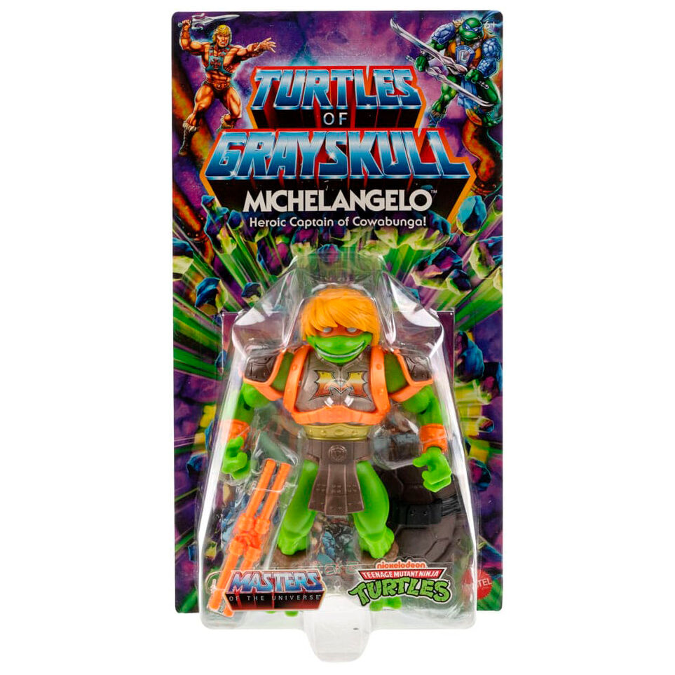 FIGURA MICHELANGELO TURTLES OF GRAYSKULL MASTERS OF THE UNIVERSE ORIGINS WAVE 3