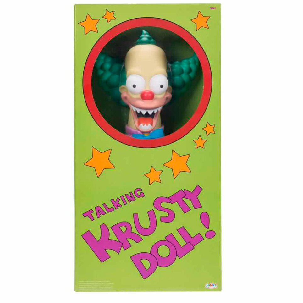 EVIL KRUSTY THE CLOWN TALKING DOLL - THE SIMPSONS TREEHOUSE OF HORROR - JAKKS PACIFIC (44CM)