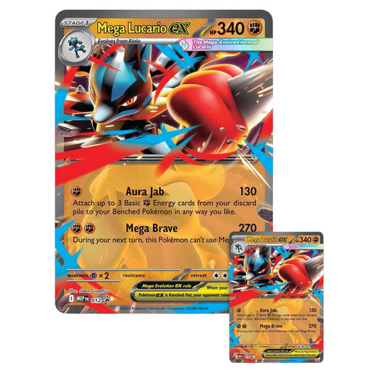 CAJA FIGURA MEGA LUCARIO EX POKEMON (ESPAÑOL)