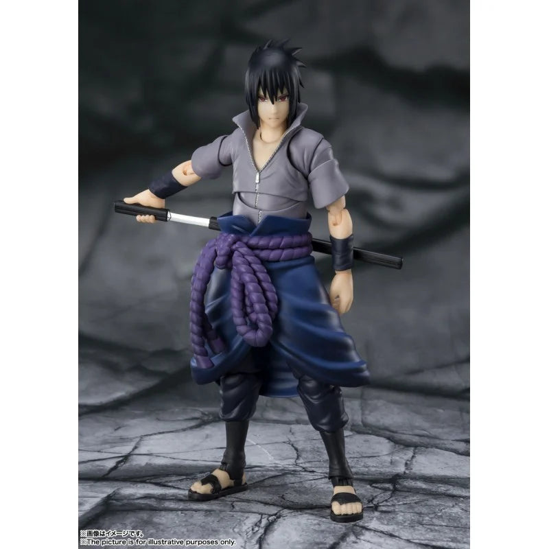 FIGURA SASUKE UCHIHA HE WHO BEARS ALL HATRED - NARUTO SHIPPUDEN - S.H. FIGUARTS BANDAI SPIRITS TAMASHII NATIONS 14,5 CM (RE-RUN)