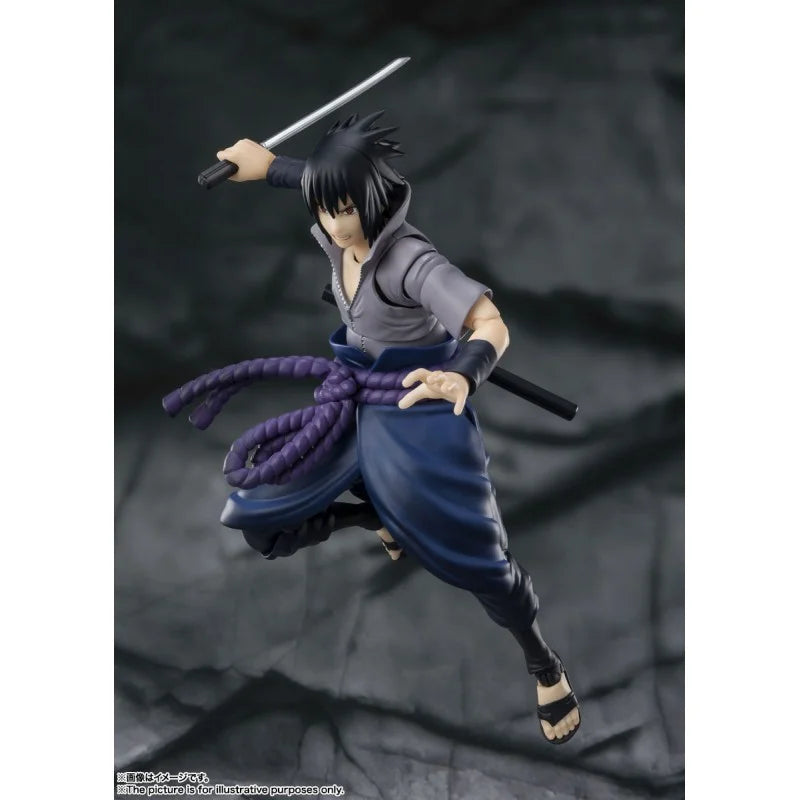 FIGURA SASUKE UCHIHA HE WHO BEARS ALL HATRED - NARUTO SHIPPUDEN - S.H. FIGUARTS BANDAI SPIRITS TAMASHII NATIONS 14,5 CM (RE-RUN)