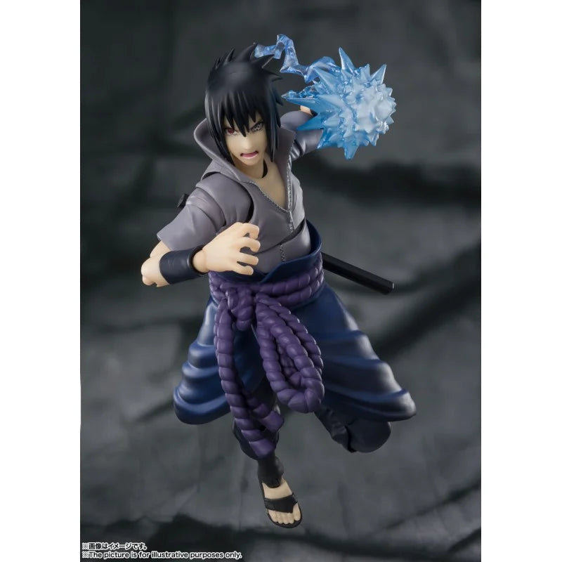FIGURA SASUKE UCHIHA HE WHO BEARS ALL HATRED - NARUTO SHIPPUDEN - S.H. FIGUARTS BANDAI SPIRITS TAMASHII NATIONS 14,5 CM (RE-RUN)
