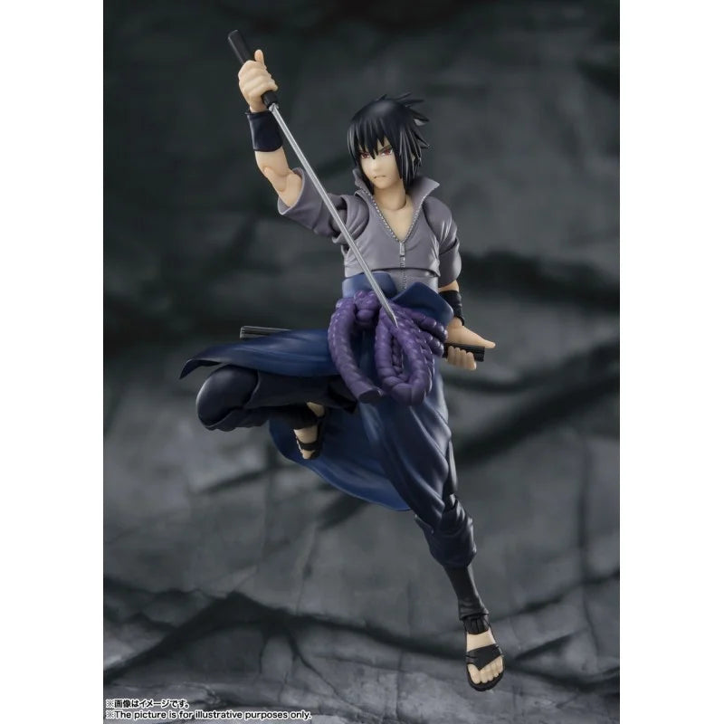 FIGURA SASUKE UCHIHA HE WHO BEARS ALL HATRED - NARUTO SHIPPUDEN - S.H. FIGUARTS BANDAI SPIRITS TAMASHII NATIONS 14,5 CM (RE-RUN)