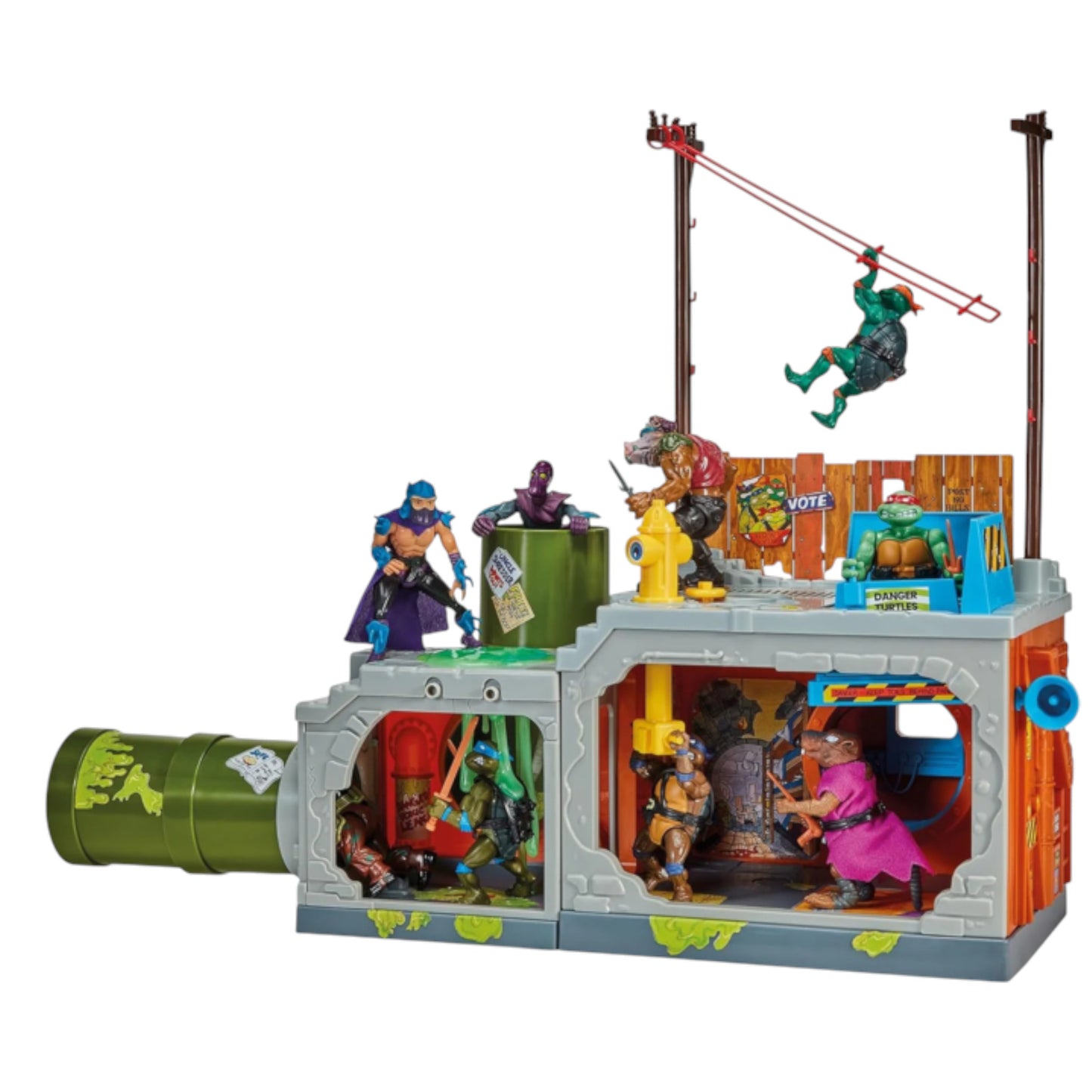 SECRET SEWER LID PLAYSET CLASSIC TMNT MUTANT MODULE - PLAYMATES TOYS