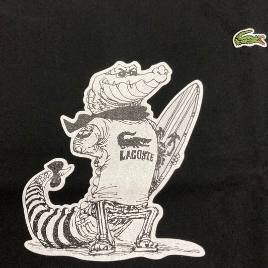 LACOSTE ONE PIECE CAMISETA NEGRA CROCODILE TALLA L MADE IN JAPAN