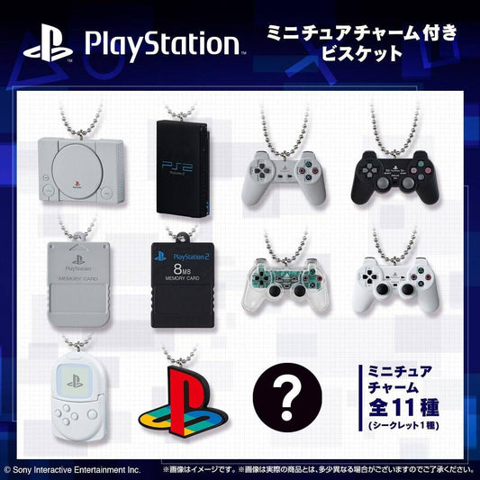 SHOKUGAN - PLAYSTATION MINITURA + GALLETA BANDAI (MYSTERY)