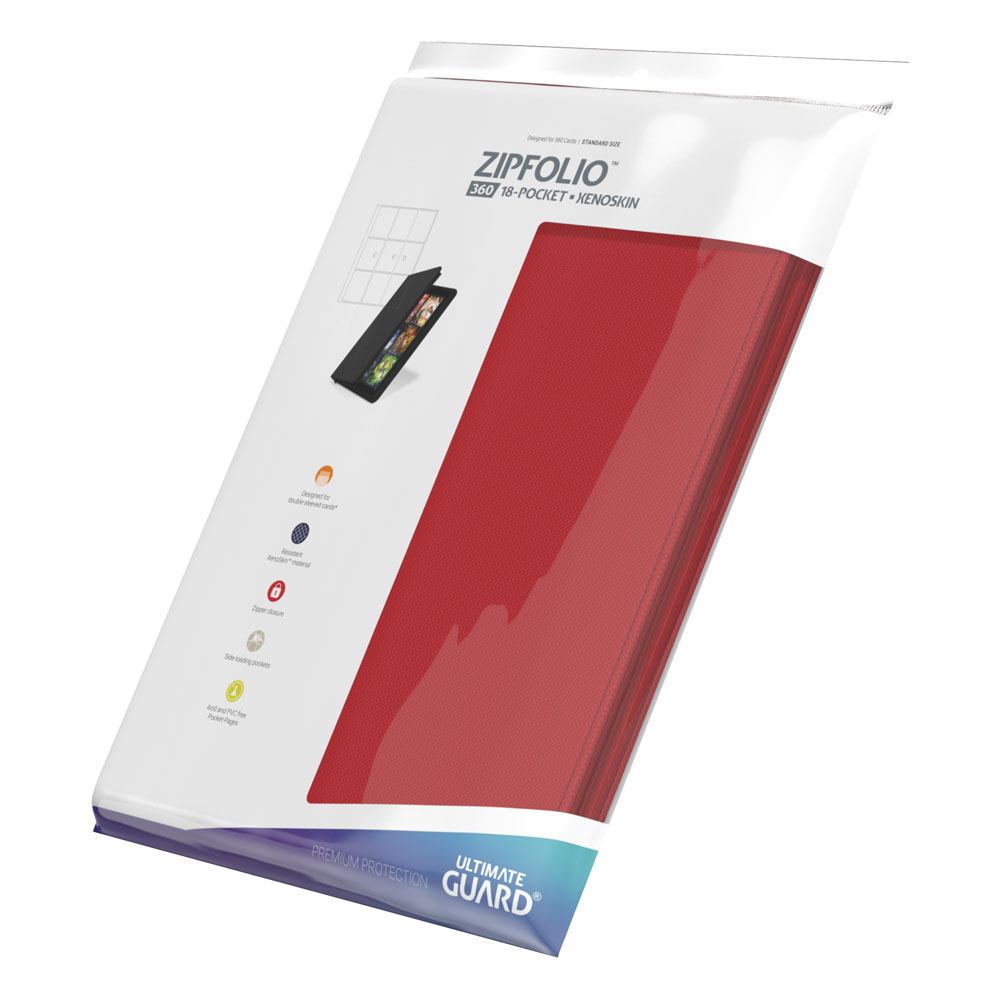 Album cartas TCG Ultimate Guard Zipfolio 360 - 18-Pocket XenoSkin Rojo