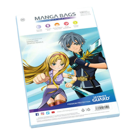 FUNDAS PROTECTORAS MANGA BAGS CON CIERRE REUTILIZABLE - ULTIMATE GUARD (100)