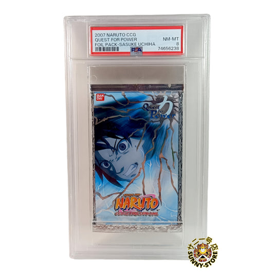 BOOSTER NARUTO SHIPPUDEN CCG "QUEST FOR POWER" SASUKE UCHIHA PSA 8