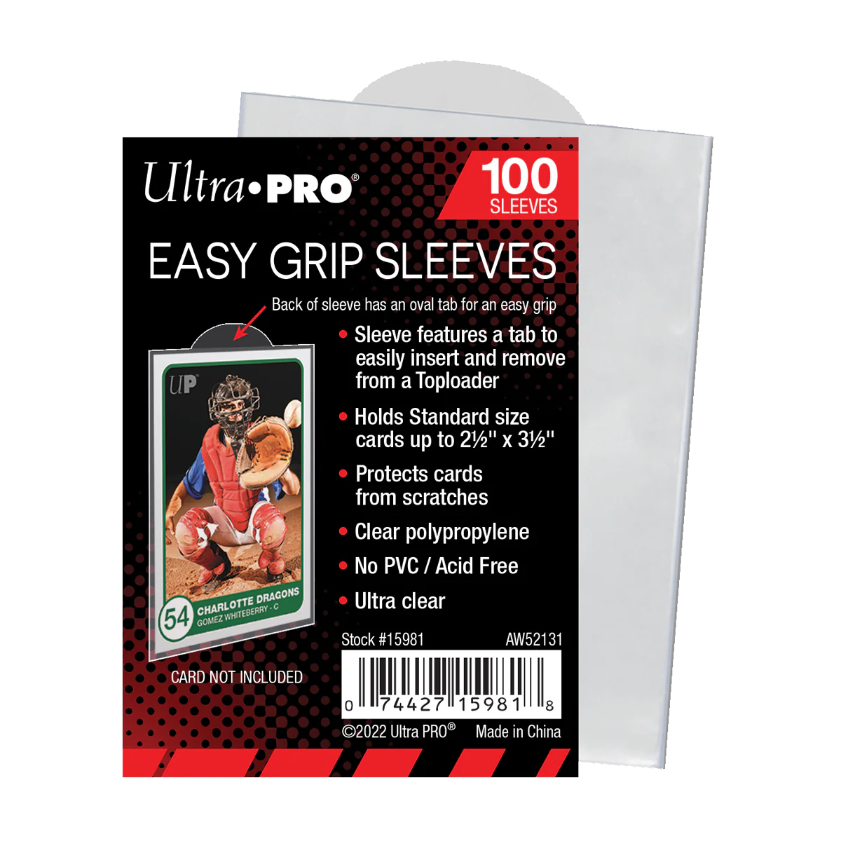 ULTRA PRO - EASY GRIP SLEEVES 2,5" X 3,5" (100 unidades)