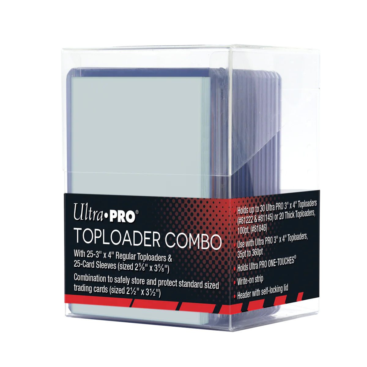 ULTRA PRO - TOPLOADERS COMBO X 25 TOPLOADER X 25 SLEEVES