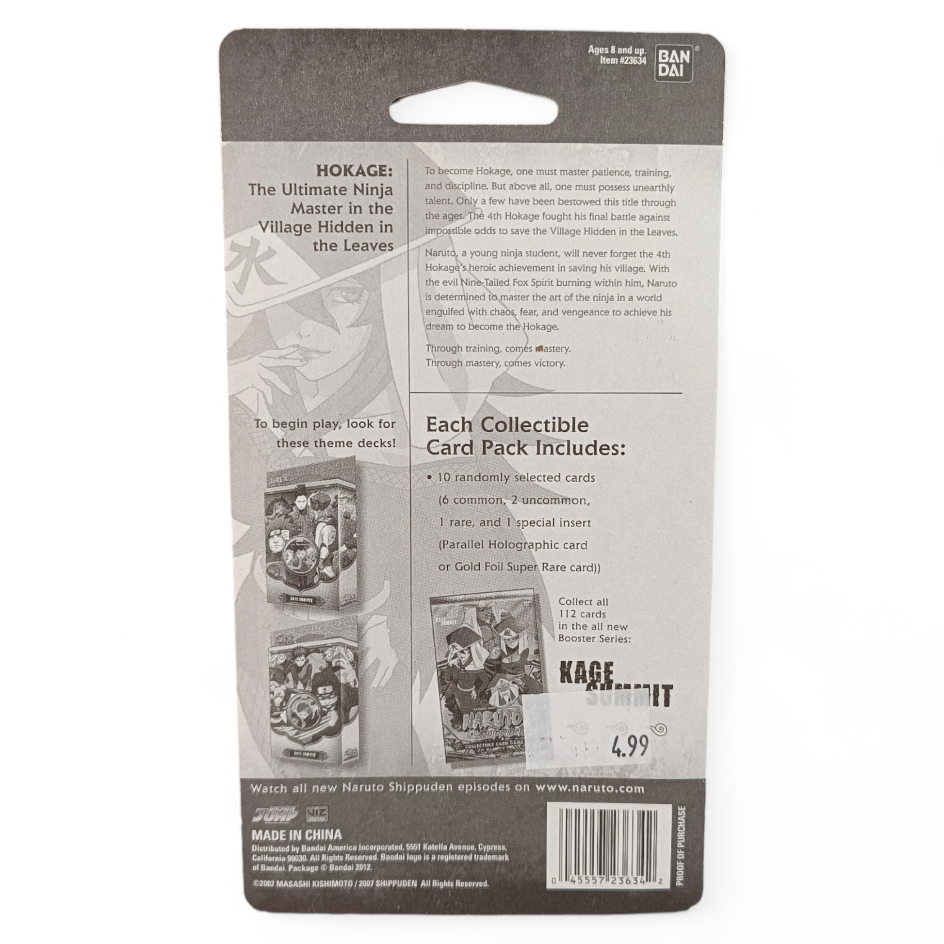 kage summit booster box BLISTER NARUTO SHIPPUDEN CCG KAGE SUMMIT BANDAI BOOSTER PACK SEALED – SUNNY COLLECTIBLES S.L