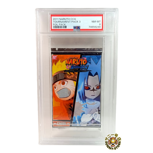 BOOSTER NARUTO SHIPPUDEN CCG "TOURNAMENT PACK 3" CHIBI PSA 8