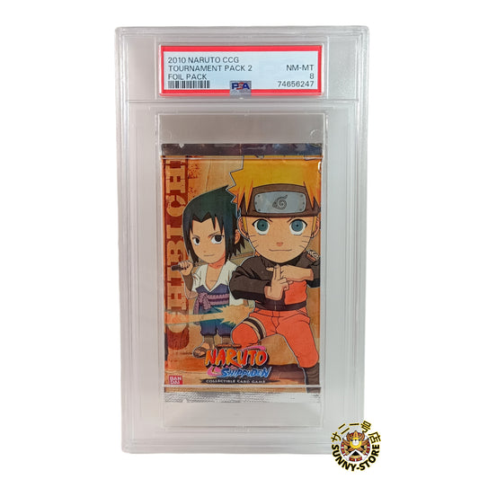 BOOSTER NARUTO SHIPPUDEN CCG "TOURNAMENT PACK 2" CHIBI PSA 8