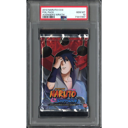 BOOSTER NARUTO SHIPPUDEN CCG "AVENGER'S WRATH" SASUKE PSA 10