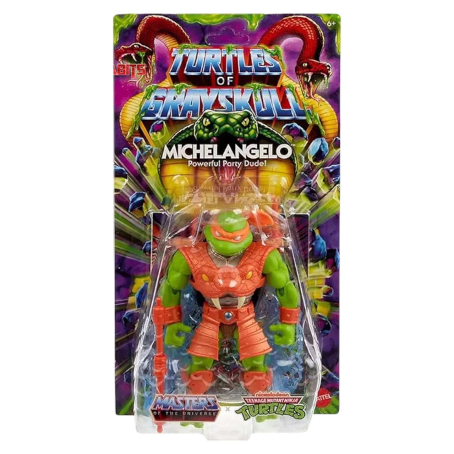 FIGURA MICHELANGELLO TURTLES OF GRAYSKULL MASTERS OF THE UNIVERSE ORIGINS WAVE 6