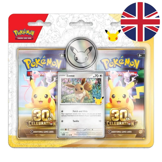 BLISTER 2 BOOSTER PACK 30TH CELEBRATIONS POKEMON (INGLÉS)