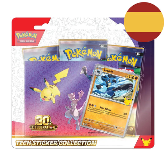 BLISTER 3 SOBRES TECH STICKER 30TH CELEBRACIONES POKEMON (ESPAÑOL)