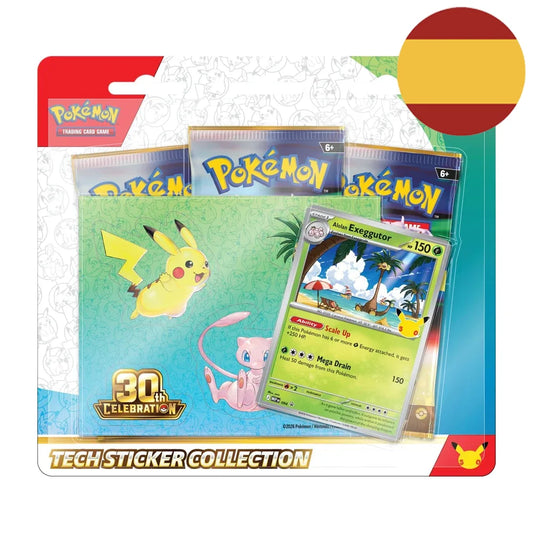 BLISTER 3 SOBRES TECH STICKER 30TH CELEBRACIONES POKEMON (ESPAÑOL)