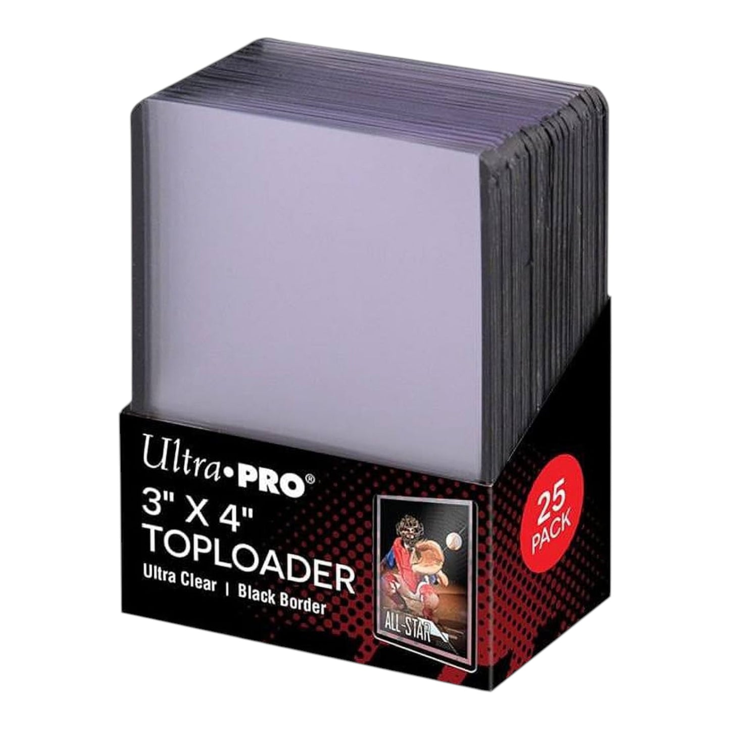 ULTRA PRO - 25 TOPLOADERS BORDE NEGRO