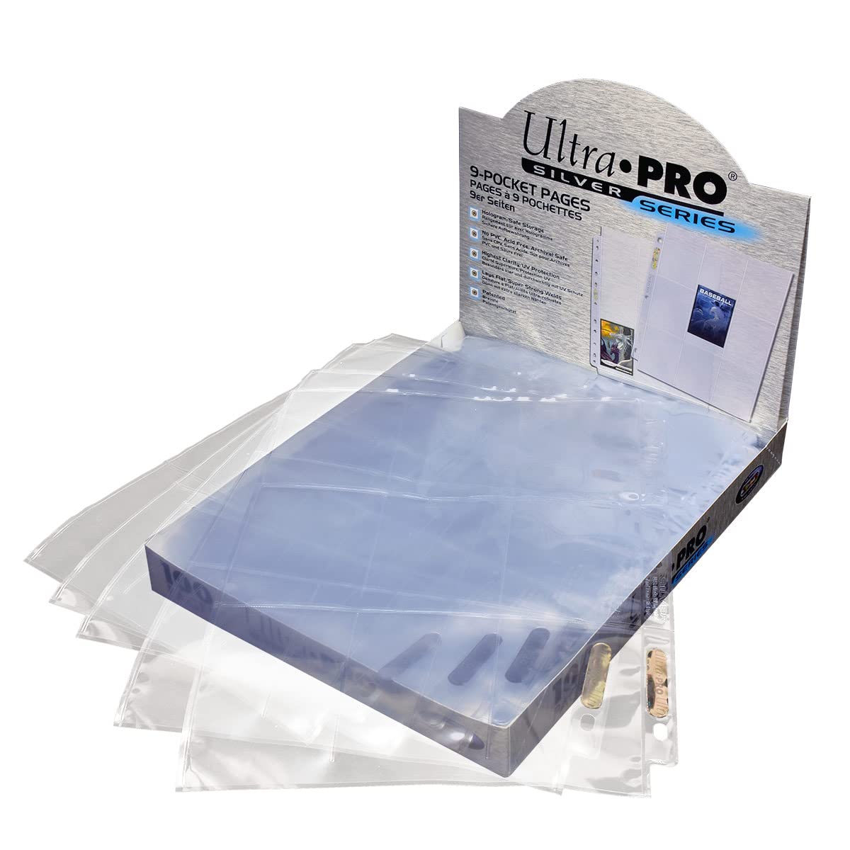 ULTRA PRO - HOJAS 9 BOLSILLOS SILVER SERIES (100)