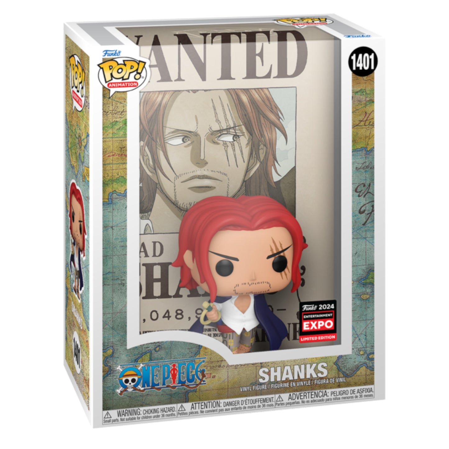 FUNKO POP ONE PIECE SHANKS WANTED C2E2 EXPO 2024 #1401