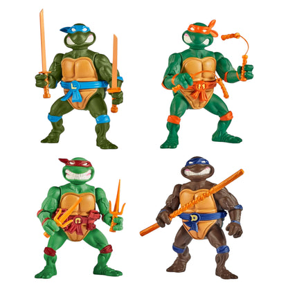 COMPLETE SET TEENAGE MUTANT NINJA TURTLES: CLASSIC STORAGE SHELL 4" PLAYMATES TOYS