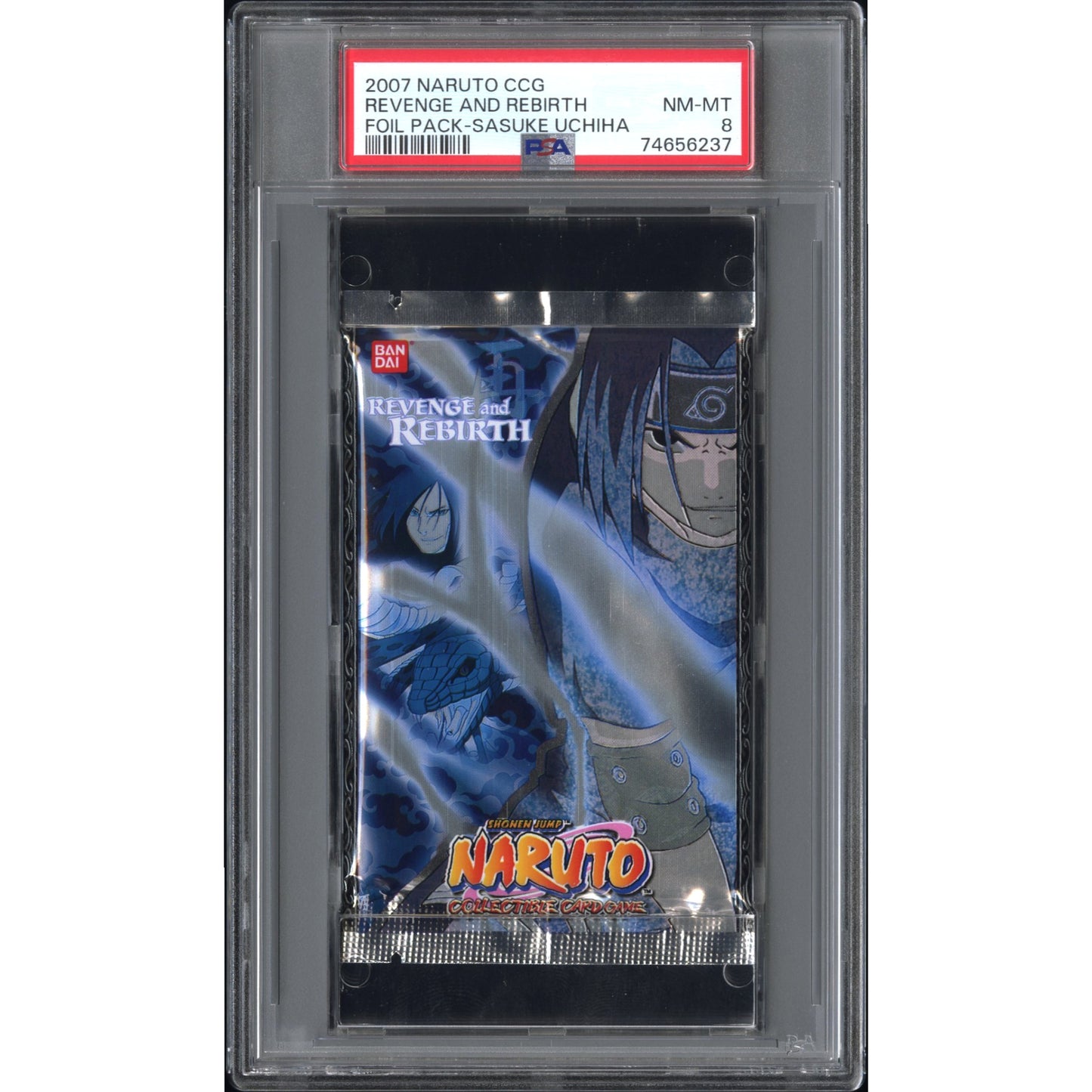 BOOSTER NARUTO SHIPPUDEN CCG "REVENGE AND REBIRTH" SASUKE PSA 8