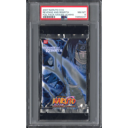 BOOSTER NARUTO SHIPPUDEN CCG "REVENGE AND REBIRTH" SASUKE PSA 8