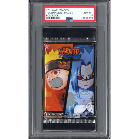 BOOSTER NARUTO SHIPPUDEN CCG "TOURNAMENT PACK 3" CHIBI PSA 8