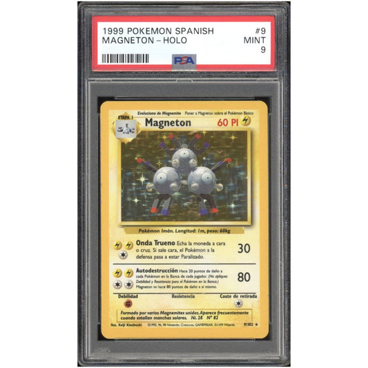 POKEMON PSA 9 MAGNETON #9 HOLO BASE SET 1999 (ESPAÑOL)