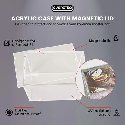 PROTECTOR MAGNÉTICO METACRILATO POKEMON CAJA DE 36 SOBRES - EVORETRO