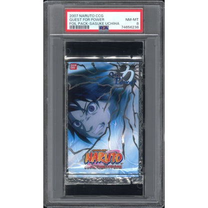 BOOSTER NARUTO SHIPPUDEN CCG "QUEST FOR POWER" SASUKE UCHIHA PSA 8