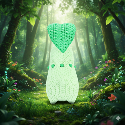 FIGURA CHIKORITA 3D ESTILO CROCHET – POKÉMON