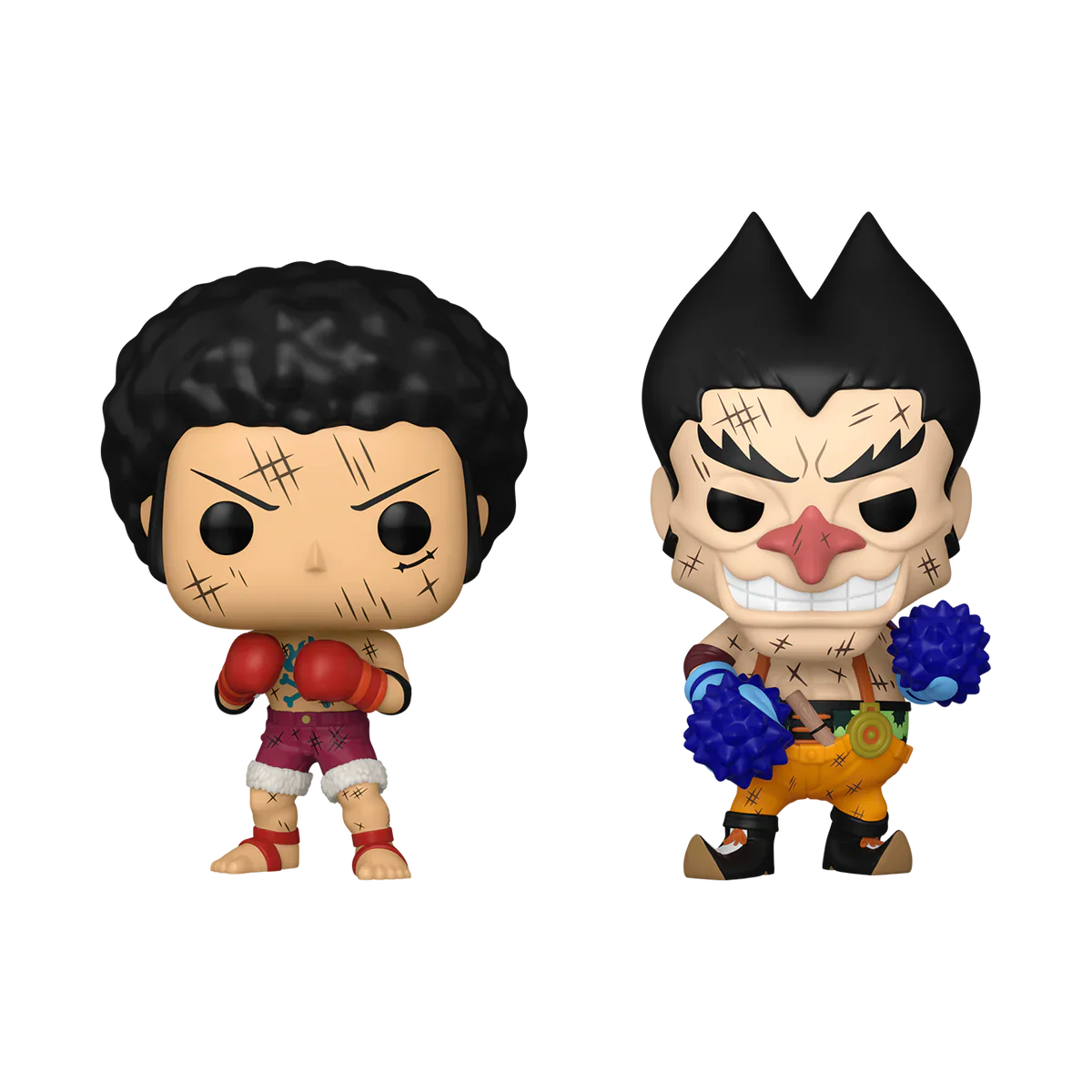 FUNKO POP ONE PIECE 2 PACK LUFFY & FOXY CHASE EXCLUSIVE