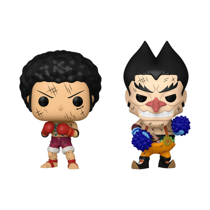 FUNKO POP ONE PIECE 2 PACK LUFFY & FOXY CHASE EXCLUSIVE